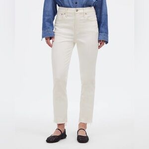 Like New Madewell The Perfect Vintage Tile white jeans $128